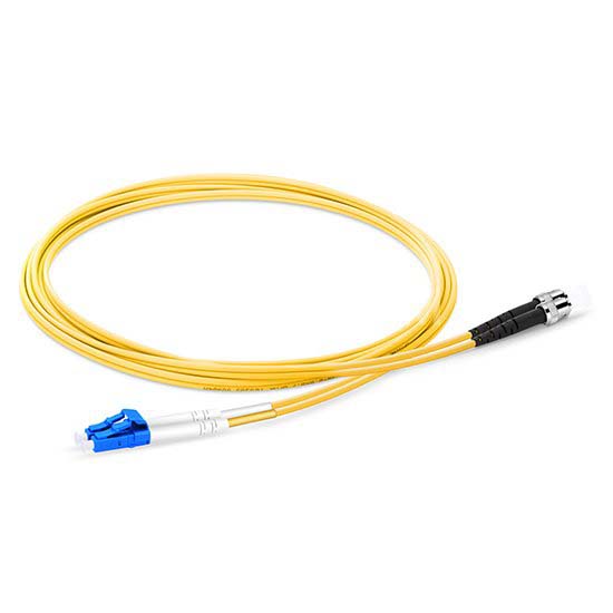 LC UPC to ST UPC Duplex 2.0mm PVC (OFNR) 9/125 Single Mode Fiber Patch Cable